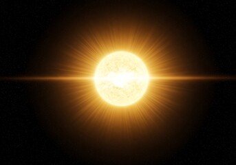 Radiant Sun: Celestial Body, Star, Solar Flare, Space Background