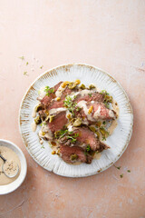Vitello tonnato with capers