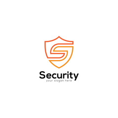 S Letter Shield Logo. Abstract Monogram Symbol.