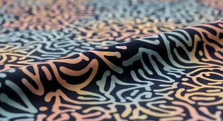 Abstract Pastel Swirl Pattern Seamless Textile Design