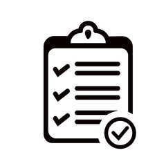 Icon tablet with paper clip. Symbol for check or task tracker. Coach's tactical board. Register or terms of reference.