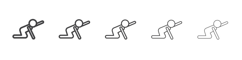 abandonment icon simple illustration collection symbol