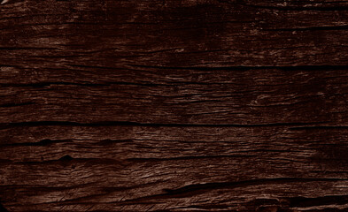 Old and cracked brown wooden texture or floor background. Dirty and uneven oak wooden plank natural...