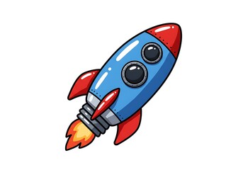 Pixel Art Rocket Ship: Space Exploration Graphics for Websites & Apps