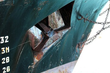 evocative image of the detail of a fishing boat in a small village in Sicily