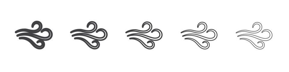 Blowing wind icon simple illustration collection symbol