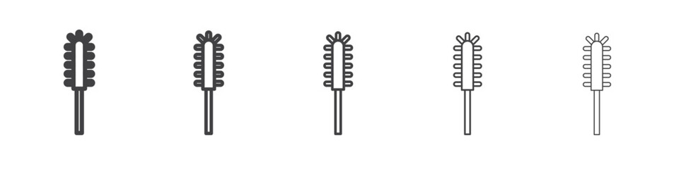 Bottle sweeper cleaning brush icon simple illustration collection symbol