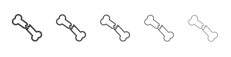 Broken bone icon simple illustration collection symbol