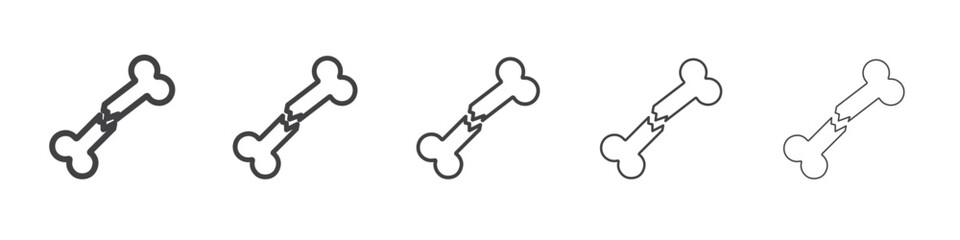 broken bone icon simple illustration collection symbol