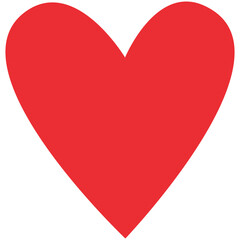 Bold Red Heart Shape, Minimalist Design, Romantic Valentine's Day Graphic