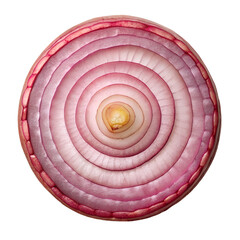 Sliced red onion vegetable food ingredient cooking recipe fresh produce closeup on transparent background