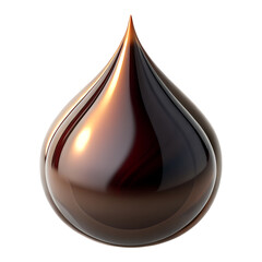 Chocolate drop liquid glossy fluid sweet dessert cocoa syrup caramel isolated on transparent background