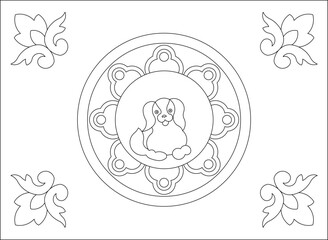 vector image illustration design frame ornament decoration background pattern geometric line classic vintage ethnic abstract modern