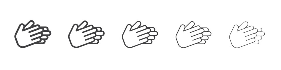 Clapping hand icon simple illustration collection symbol