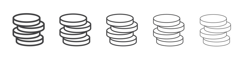 Coin stack icon simple illustration collection symbol