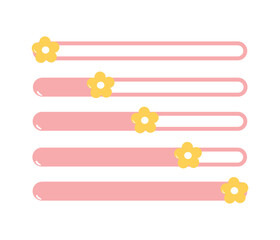 Cute Floral Slider Controls for Progress and Ratings 