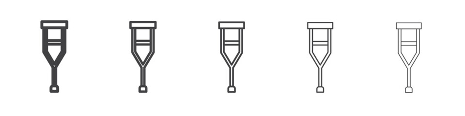 crutches icon simple illustration collection symbol