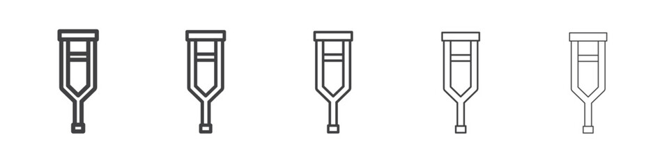 crutches icon simple illustration collection symbol