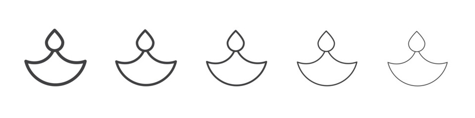 diwali diya icon simple illustration collection symbol