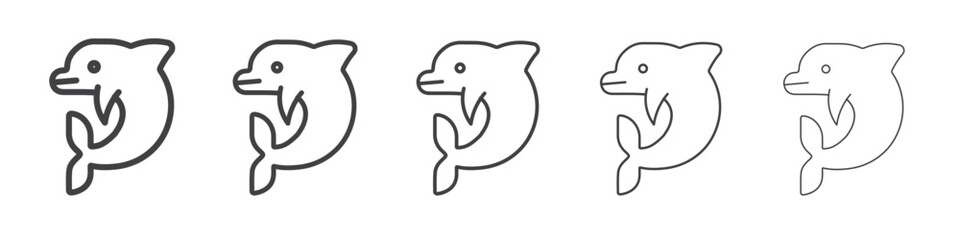 dolphin icon simple illustration collection symbol