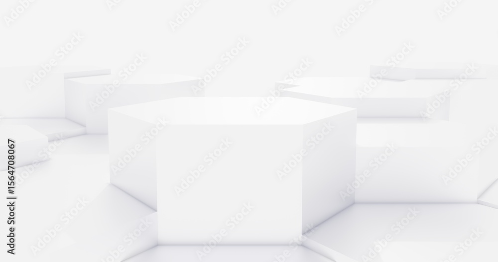 Poster podium geometric shape with space for object minimal background 3d render