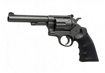 Powerful Revolver: Detailed Close-up of a Classic Handgun