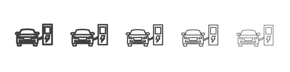 Electric Car Charging icon simple illustration collection symbol