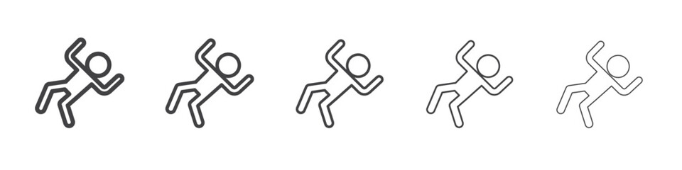 fall accident icon simple illustration collection symbol