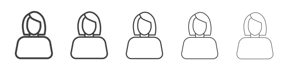 Female Avatar icon simple illustration collection symbol