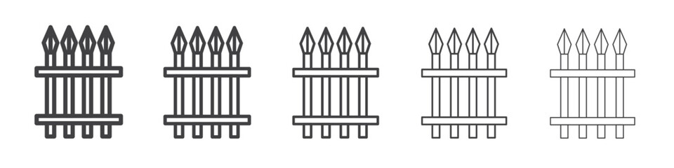 fence icon simple illustration collection symbol