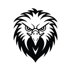 A soaring glyph icon of wild eagle face