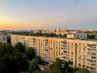 Kharkiv view of sunset