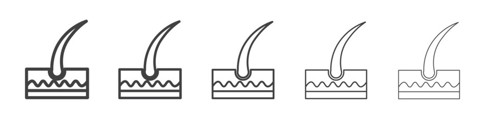 Hair Split Ends icon simple illustration collection symbol