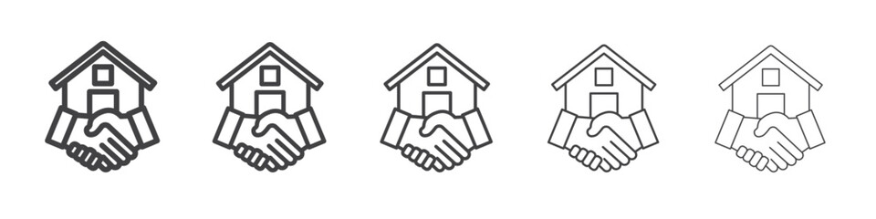 hands home deal icon simple illustration collection symbol