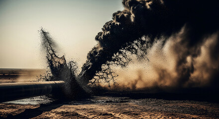 Obraz premium Oil Spill Disaster and Pollution