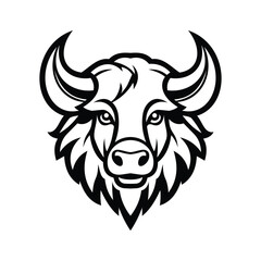 A strong glyph icon of bison mascot head