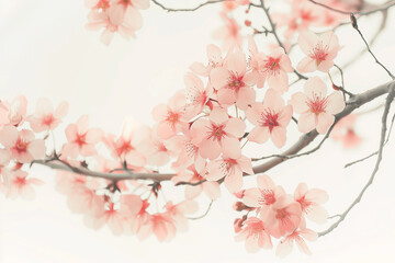 Pink Cherry Blossom Branches