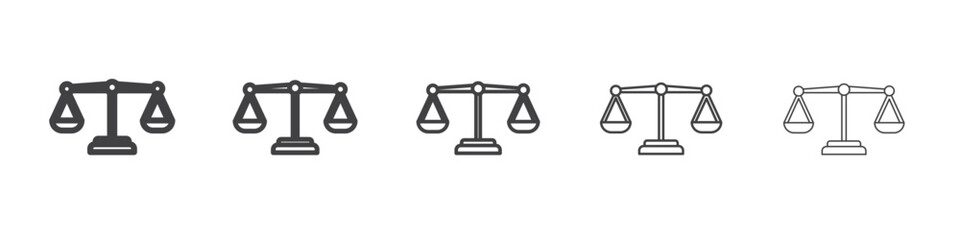 Law scale icon simple illustration collection symbol