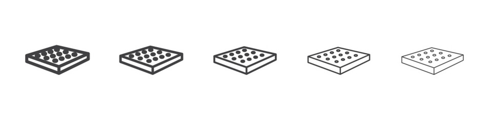 Latex mattress material icon simple illustration collection symbol