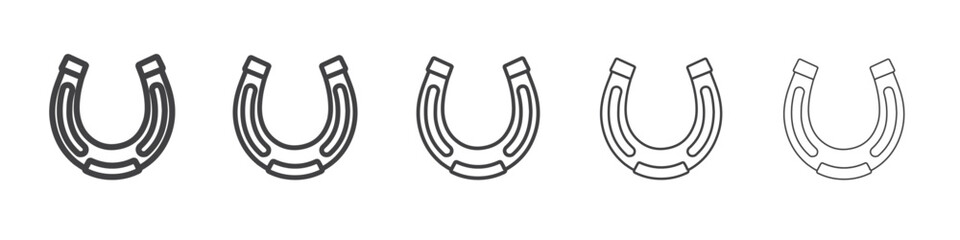 lucky horseshoe icon simple illustration collection symbol