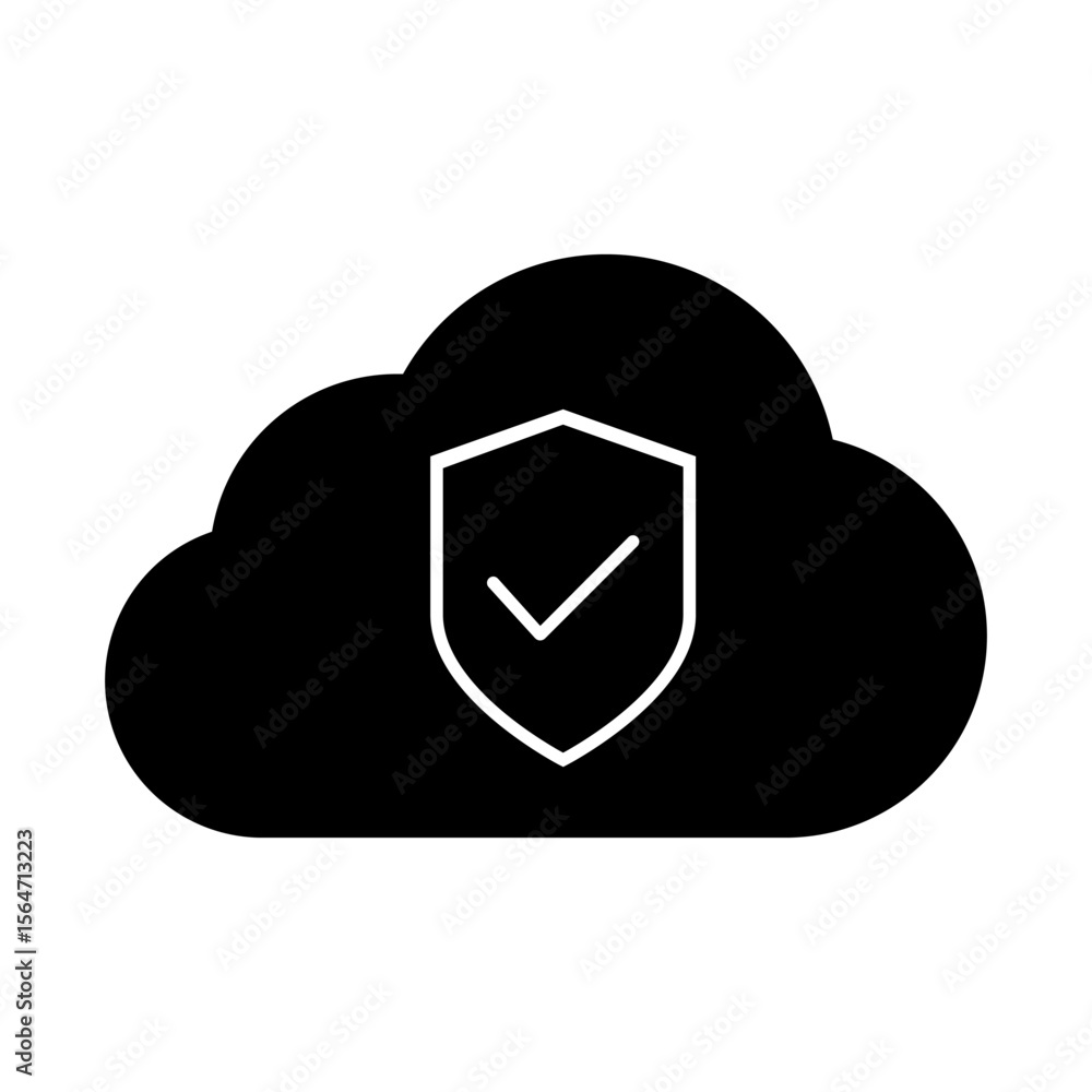 Poster cybersecurity vector icon. firewall illustration sign. web protection symbol. cyber security web ico