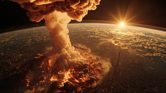  Nuclear Bomb Detonates Over City &ndash; Devastating World War 3 Imagery