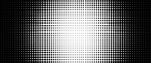 Horizontal black halftone cross pattern background texture, illustration, minimal