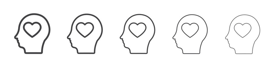 mental health icon simple illustration collection symbol