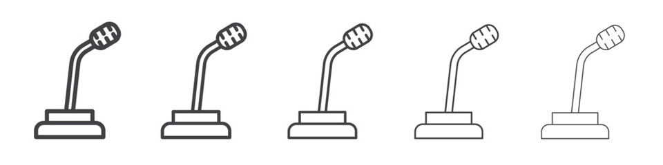 mic icon simple illustration collection symbol