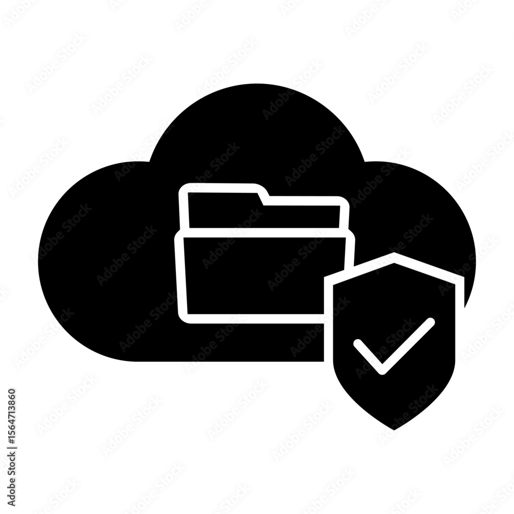 Poster cybersecurity vector icon. firewall illustration sign. web protection symbol. cyber security web ico