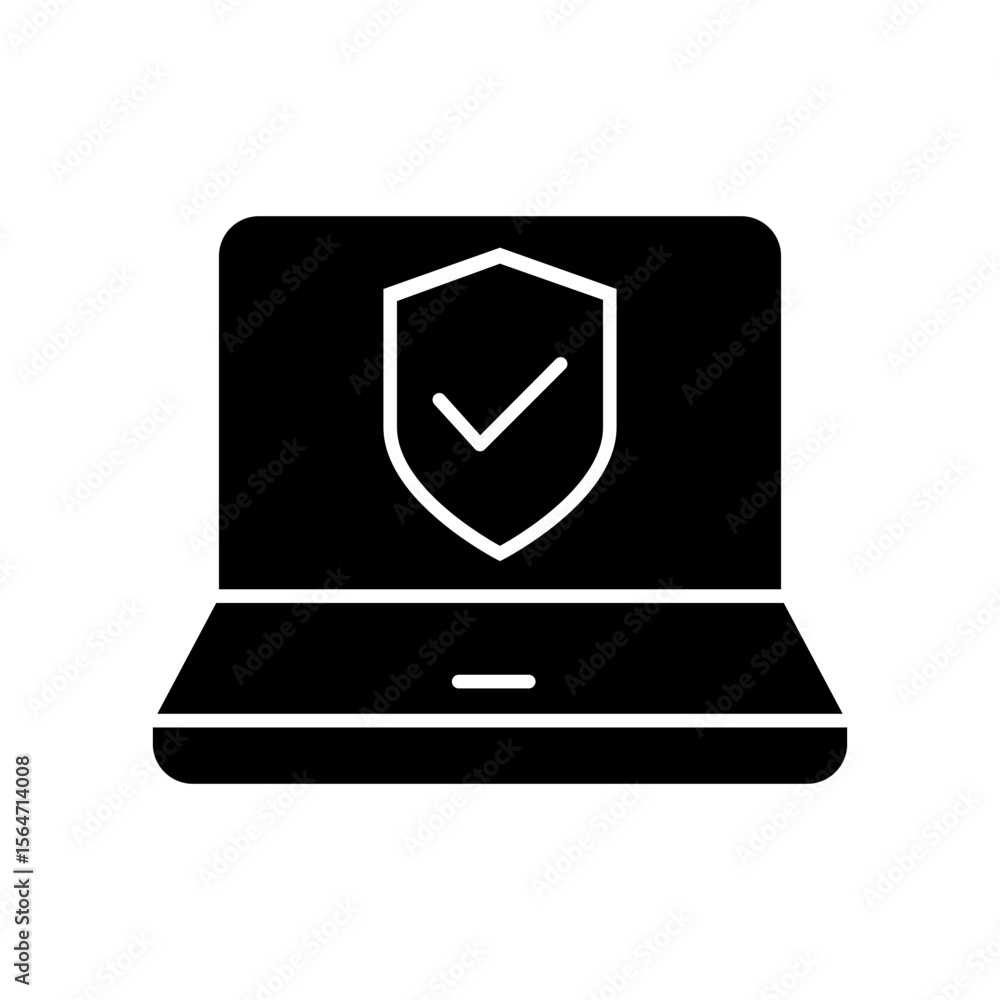 Poster cybersecurity vector icon. firewall illustration sign. web protection symbol. cyber security web ico