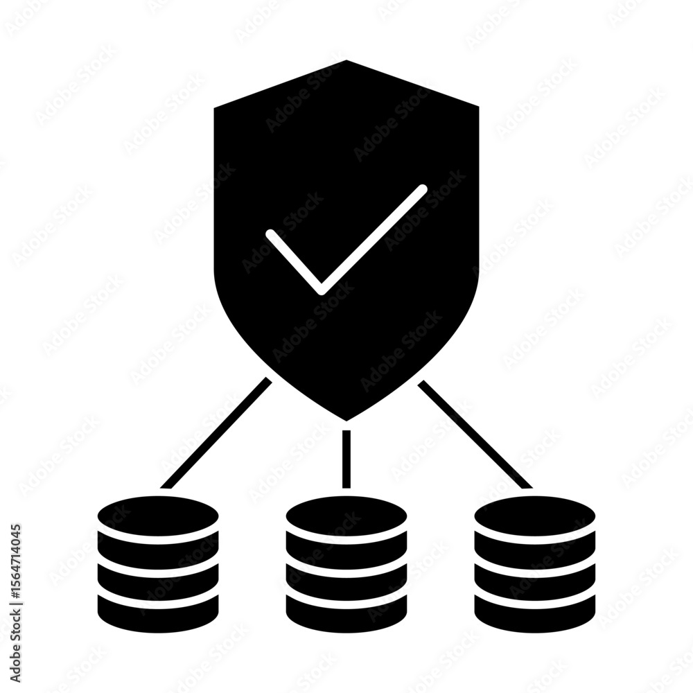 Poster cybersecurity vector icon. firewall illustration sign. web protection symbol. cyber security web ico