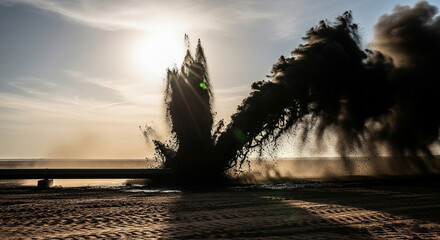 Explosive Ocean Water Splash