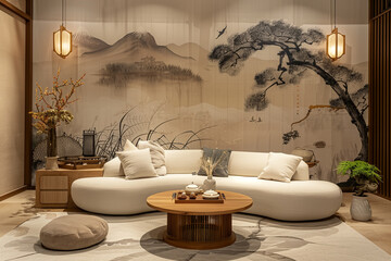 Elegant Japanese-Inspired Living Room